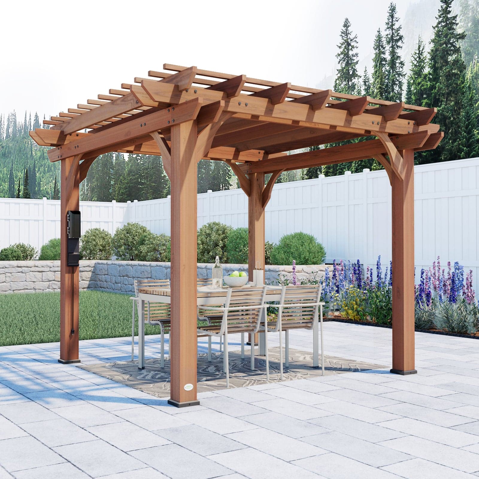 Pergola Provence 14×12 — cèdre cèdre chaud