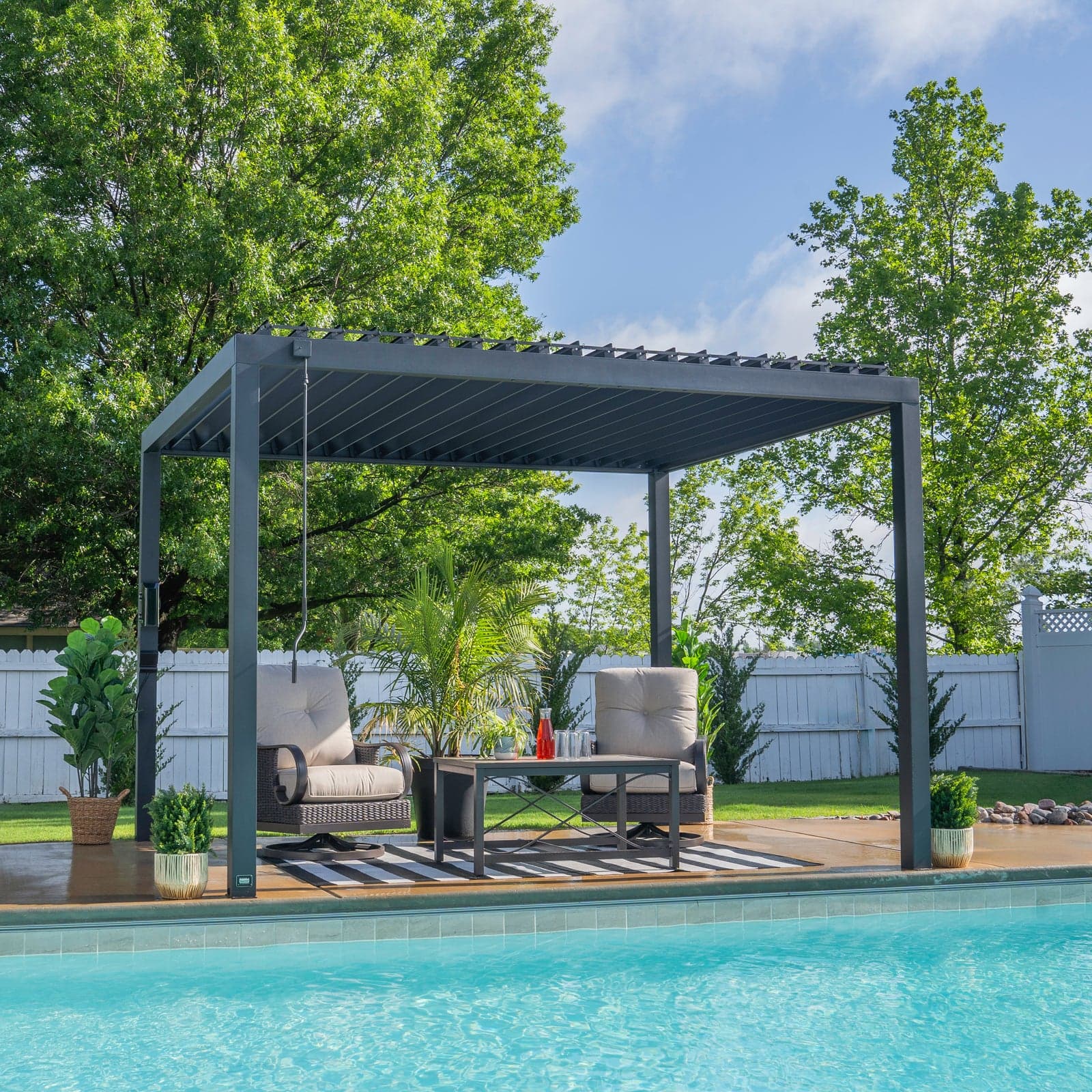 Pergola Sarasota 12×10 — Lames orientables